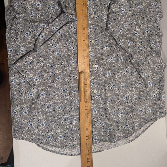 Thomas Dean Collection Floral Pattern Button Up Long Sleeve Shirt - Picture 12 of 15